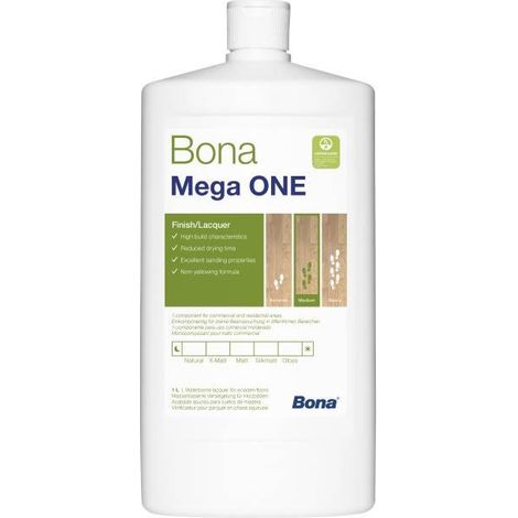 Vernis BONA MEGA ONE Conditionnement: 1 Litre - Finition: Satiné