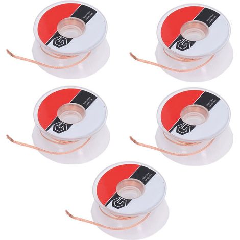 Solder Wick No Clean 1.5mm x 1.5m Brass Soudure Dépannage Kit 5 Pièces (1/5)