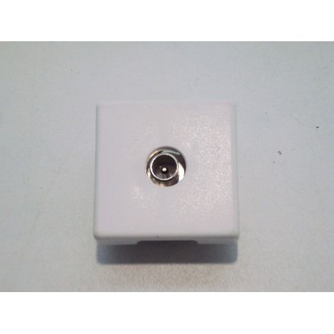 Prise tv simple 9,52 mm complete avec plaque blanche SIMON 27475-35