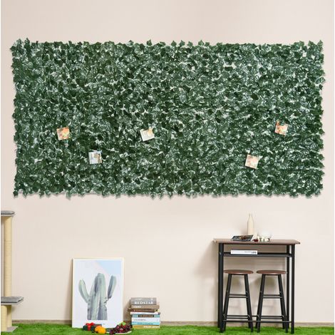 Haie artificielle occultante 300 x 150 cm en PE vert foncé, modulable pour balcon FloraGrace (1/5)