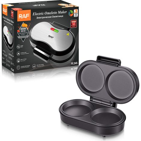 Appareil à burgers d'œufs multifonction, machine petit-déjeuner pour œufs et steaks, plaque de cuisson électrique compacte pour cuisine familiale (1/5)