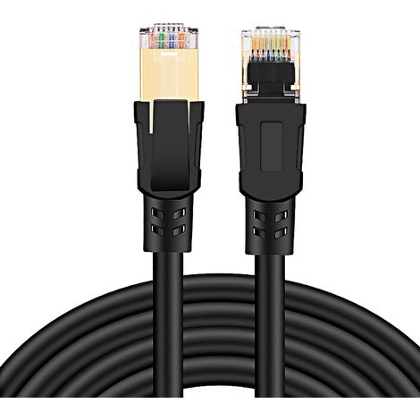 Câble Ethernet Cat8 3m, Cordon Réseau RJ45 Blindé Haute Vitesse (1/4)