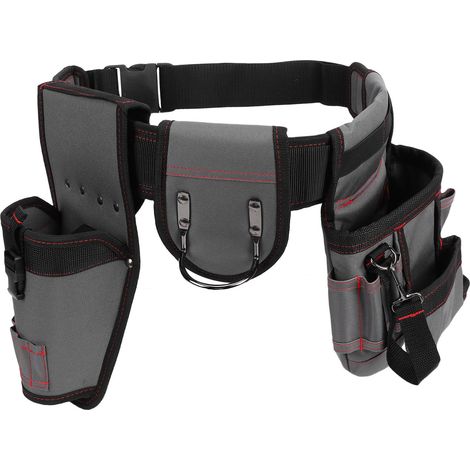 Ceinture porte-outils multifonctionnelle,amovible et réglable,en tissu Oxford,avec pochette pour outils à la taille,pour électricien, charpentier (1/5)