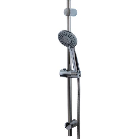 Showerdrape Spectra Chrome 3-Spray Pattern Shower Riser Rail Kit (1/4)