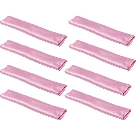 8pcs Protège-Sangles Masque, Satin Confortable et Respirant Coussinets Douce Visage Protection Protège-Sangles Universels pour Harnais à Pression Positive pour Réduire Marques Rouges (Rose) (1/5)