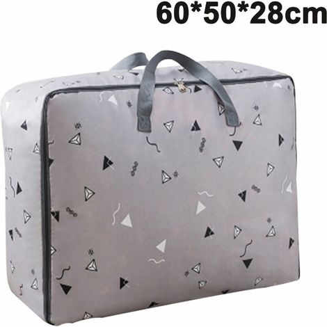 Sac de rangement pour couette en tissu Oxford, sac de rangement pour vêtements, sac de rangement pour vêtements de grande capacité avec fermeture à glissière, sac de rangement pour literie (1/5)