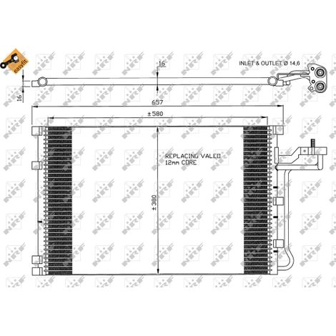 Condenseur, climatisation NRF 35616 VOLVO 30647931 30661957 31332302 31356003