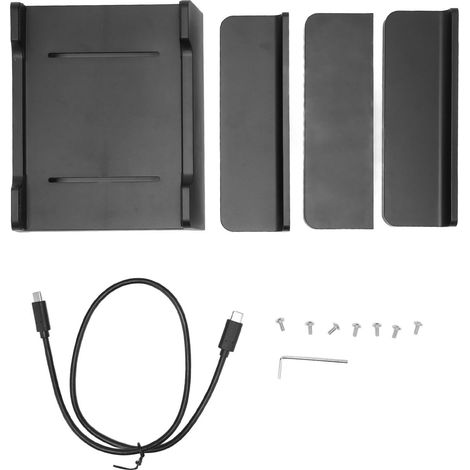 Support vertical pour ordinateur portable, double fente ajustable, gain de place, support pour téléphone et tablette jusqu'à 17,3 pouces, noir. (1/5)
