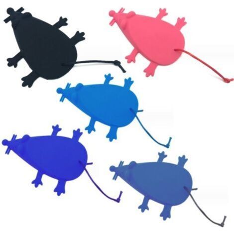 Universal Silicone Mouse Door Stopper, Finger Pinch Guard Door Wedge (Pack of 5, Assorted Colors) (1/5)