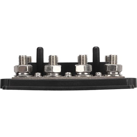 Barre de distribution électrique 2 rangées M8 150A DC12-48V noir pour batterie marine et camping-car (1/5)