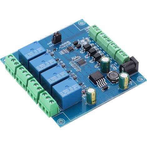 Relaismodul mit 4 Kanälen, Schalter für Ein- und Ausgänge, Steuerplatine, DC 7-24V (1/5)