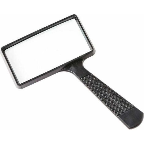 Lupa de mano 10x, lupa rectangular, lente de cristal resistente a los arañazos para personas mayores, lectura, pasatiempos, reparaciones y observación. (1/3)