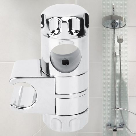 Support coulissant pour pommeau de douche de salle de bain en ABS, fixation par pince réglable, trou de 25 mm (1/5)