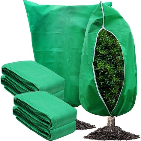 4 pièces couverture végétale d'hiver verte, couverture antigel, couverture antigel végétale, bouclier résistant au froid-80100 CM (1/5)