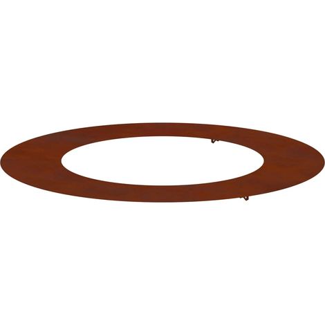 Anillo de árbol decorativo moderno para jardín 80 x 80 cm resistente estético de acero patinado marrón 020052325 (1/5)