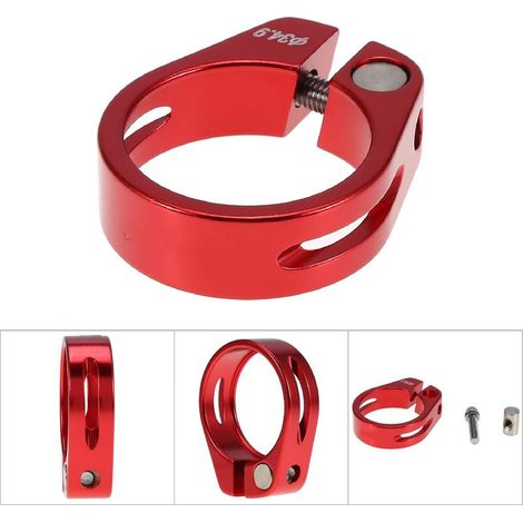 Collier de selle en alliage d'aluminium 34,9mm pour VTT, accessoire vélo rouge