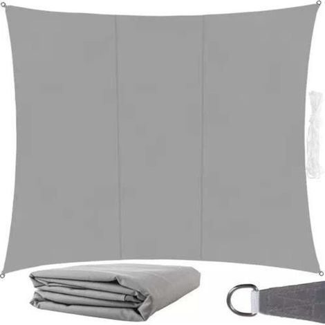Gardlov Voile d'ombrage rectangulaire gris 4x3 mètres (1/5)