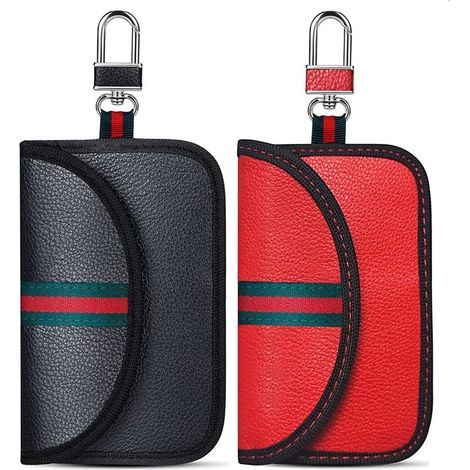 Lot de 2 Pochette Etui Anti RFID cle Voiture, Signal Blocage Pochette, Pochettes Blocage Signal RFID pour Clé Voiture(1) (1/5)