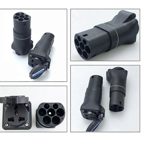 Tragbarer EVSE-Adapter, 2-polige Steckdose für Elektrofahrzeuge, EU-Stecker