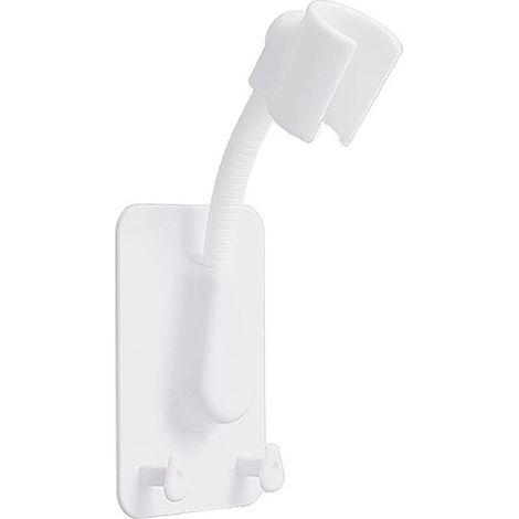 Lntyq Supports de Pommeau de Douche, sans Perçage, Réglables à 360 °, Accessoires de Salle de bain Support de Pommeau de Douche, Blanc