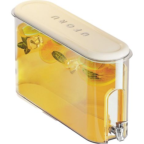 Bouilloire grande capacité avec robinet, carafe à jus, distributeur de boissons d'été, blanche (1/5)