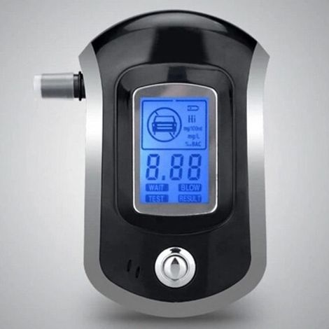 LCD Éthylotest Testeur d\'Alcool Professionnel Alcootest Électronique Portable (1/4)