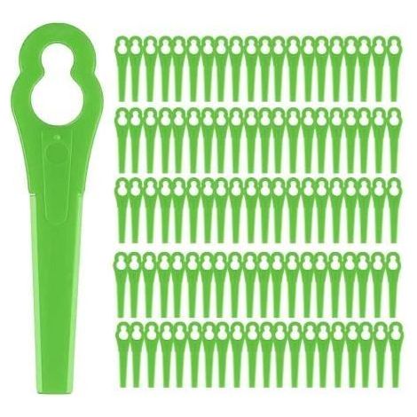 Plastic mower blades - 100 pieces - ABS - Compatible with grass trimmers - Durable - Easy to install