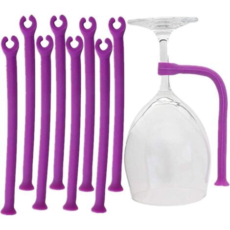 Pièces détachées pour lave-vaisselle, Verre Support pour Lave-Vaisselle Lot de 8 Pourpre – Silicone Verre à vin Support au Lave-Vaisselle (1/5)