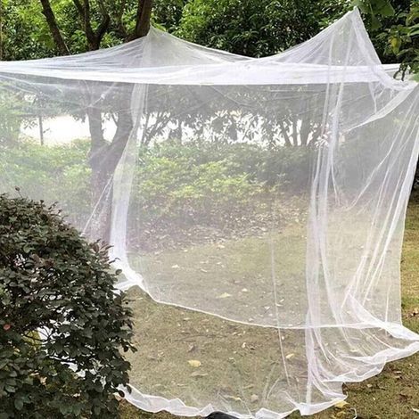 White Square Mosquito Net Sleeping Camping Net Mosquito Net Night Portable Foldable Outdoor Tent Hiking Backpacking Lace Princess Bed 200180200cm (1/5)