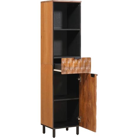 Armoire de salle de bain avec étagère Marron 38 x 33 x 160 cm (1/5)