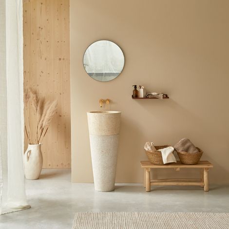 Tikamoon Koni Vasque en marbre H 90 cm × L 40 cm × P 40 cm (1/5)