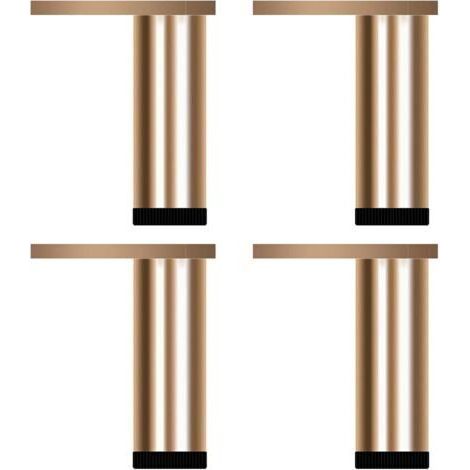 Verstellbare Metallmöbelfüße – 4er-Set – Höhe 200 mm – eloxiertes Aluminium – maximale Traglast 300 kg (1/5)