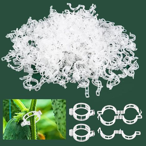200 pezzi di clip di supporto per piante, clip per pomodori, clip di supporto per piante da giardino, clip per piante, clip per pomodori, clip per piante riutilizzabili per verdure, piante, pomodori