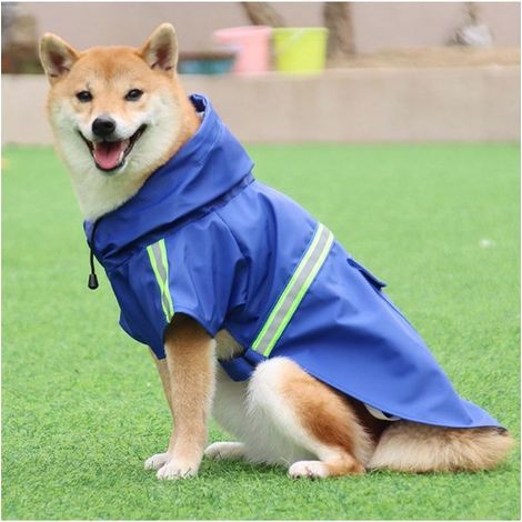 Reflektierender Regenmantel im Poncho-Stil für Hunde – Farbe Orange (1/5)
