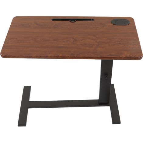 Bureau assis-debout réglable en hauteur avec roulettes et port USB, idéal pour la chambre à coucher ou le bureau à domicile. (1/5)