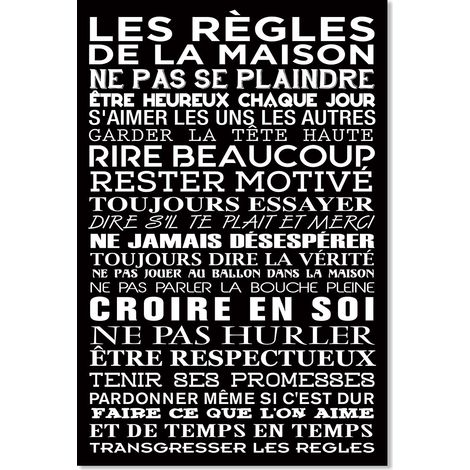 Affiche cuisine , Les règles de la maison 1 - 40x60cm - made in France (1/5)