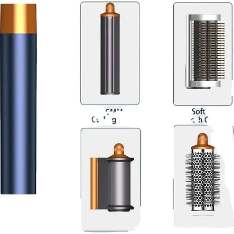 Parrucchiere, funzionalità 6 in 1, tecnologia agli ioni negativi, HS Blue 4 IN 1, EU-d (1/2)