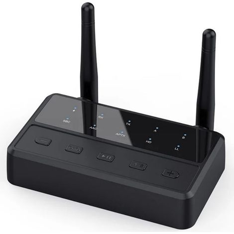 1 adaptateur audio Bluetooth 5,4, émetteur-récepteur bidirectionnel, connexion stéréo sans fil, pour enceintes TV casques autoradio (1/5)