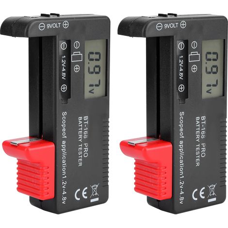 2 Stück digitale Batteriekapazitäts- und Spannungsprüfgeräte (1/5)