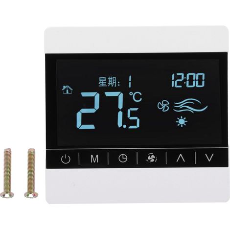 Thermostat mural à écran tactile AC220V pour poêle, régulateur de température pour chauffage à eau/au sol (1/5)