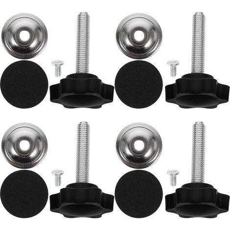 Lot de 4 boutons filetés M8 avec rondelles boulons de