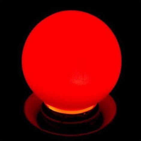 Wisdom - Lampadina Led Wisdom Miniglobo E27 Da 1w In Colori Freddo Caldo Verde Blu Rosso - -Rosso -