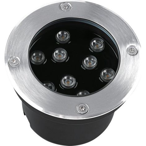 Spot Extérieur Encastrable 9W IP67 220V Sol 30° Ø120mm - Blanc Neutre 4000K - 5500K - SILAMP (1/2)