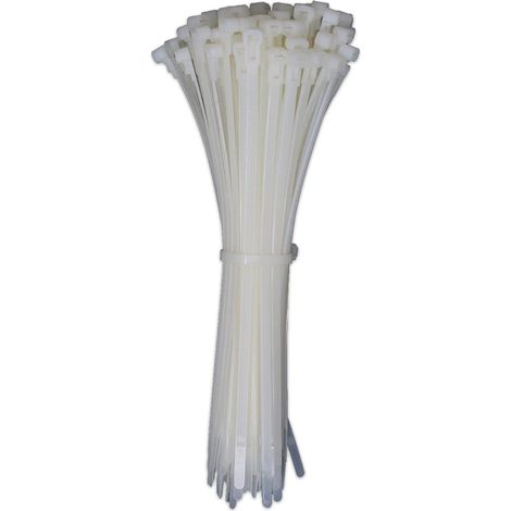 LPGLed  Fascette in nylon per cablaggio - RIUTILIZZABILI - 4x200 mm conf. 100 pz - maggiore tenuta Ø 45mm - professionali - bianche (1/3)