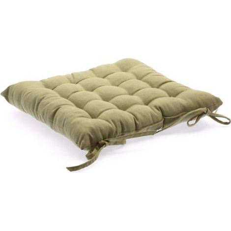 Lot de 4 Coussins de chaise en coton Lin, 38 x 38 cm -PEGANE-
