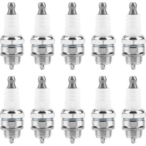 Bougie D Allumage pour Debroussailleuse, Bougies de Rechange Ameliorees 10 Pieces for Bordure Souffleur Tronconneuse (1/4)