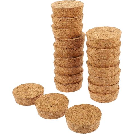 Lot de 20 bouchons liège, coniques, pour bouteilles et bocaux (1/5)