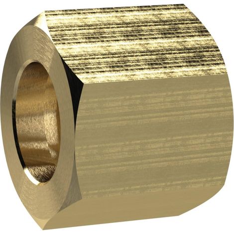 Écrou hexagonal G 1 pour taille de tulle LW 19 SW 38 laiton Pression de travail max. 25 bars, tampon de fonctionnement. Charge maximale : 150°C