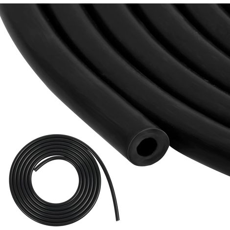 Tuyau Silicone 3 m Diamètre IntéRieur 3mm Auto Tube à Vide, Durite Caoutchouc Noir, Durite Silicone pour eau de Refroidissement, Liquide de Refroidissement, Système de Turbine (7mmOD) (1/5)