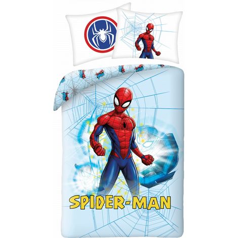 Juego de ropa de cama de 140x200 cm con diseño de Spider-Man para jóvenes de Marvel